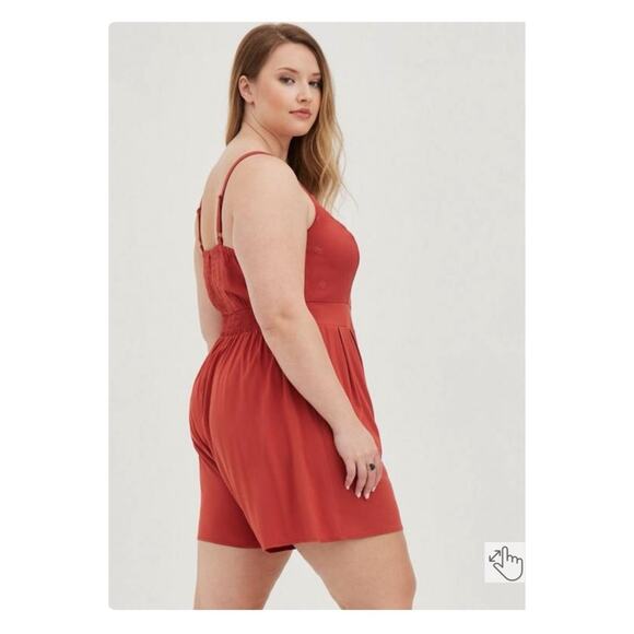 Torrid Rust Brown Romper Sz.2 - Picture 3 of 16